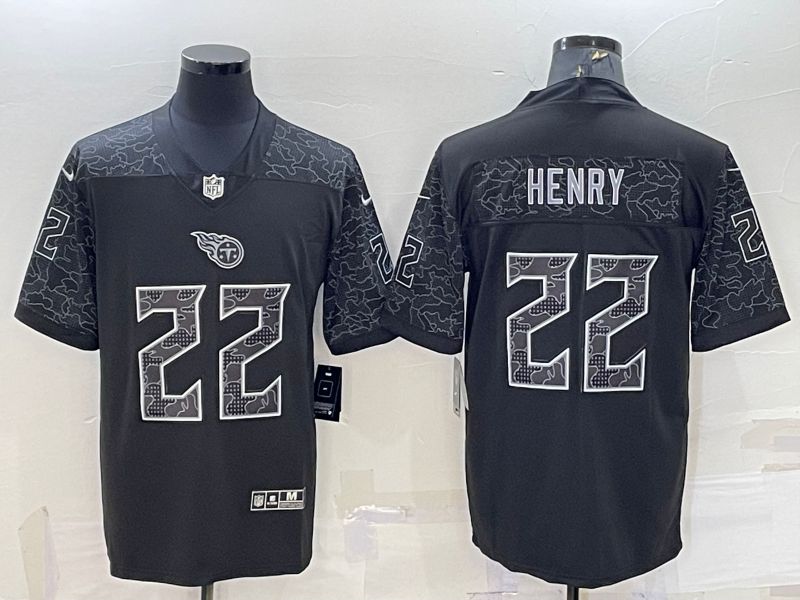 Men Tennessee Titans #22 Henry Black Nike Limited NFL Jersey